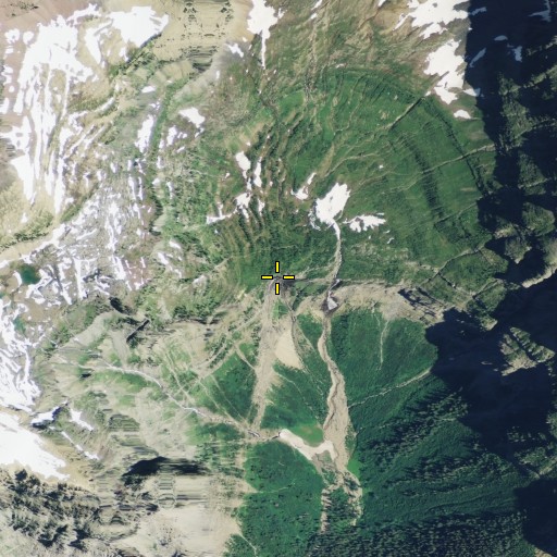 Aerial/Satellite Image of Hole-in-the Wall Falls, MT