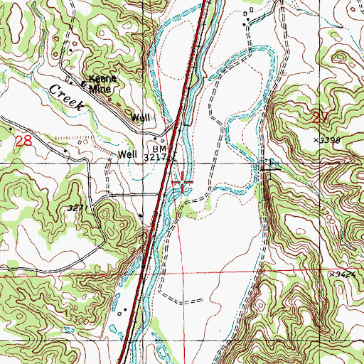 Topographic Map of Horsethief Creek, MT