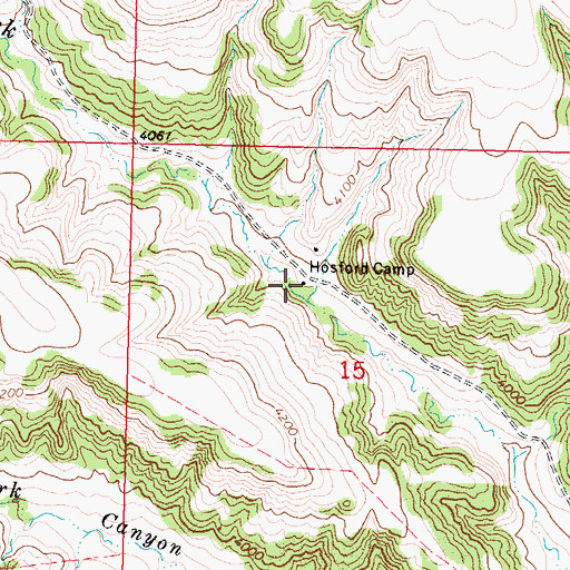Topographic Map of Hosford Camp, MT
