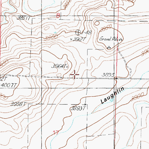 Topographic Map of Hubbard Ranch, MT