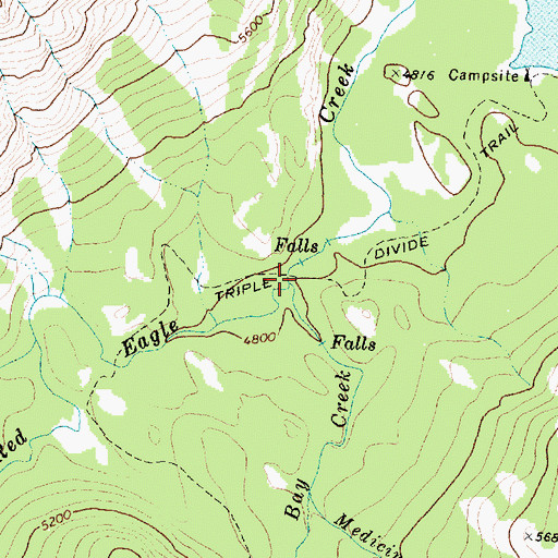 Topographic Map of Hudson Bay Creek, MT