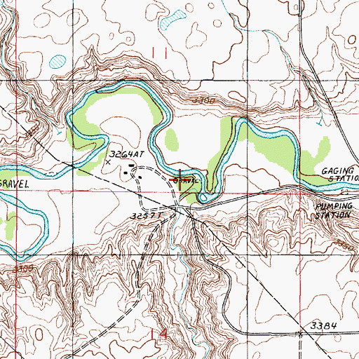 Topographic Map of Hunt Coulee, MT