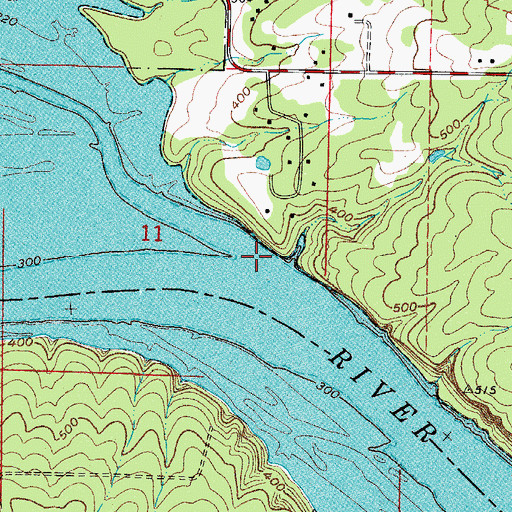 Topographic Map of Illinois Bayou, AR