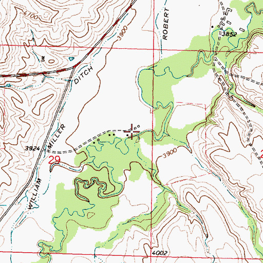 Topographic Map of Johnny Creek, MT