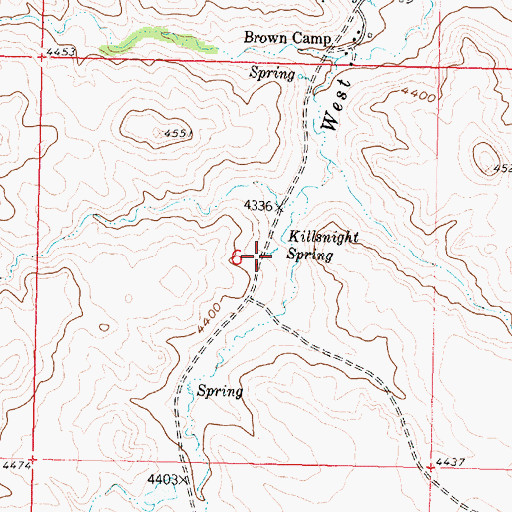 Topographic Map of Killsnight Spring, MT
