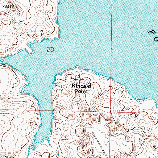 Topographic Map of Kincaid Point, MT
