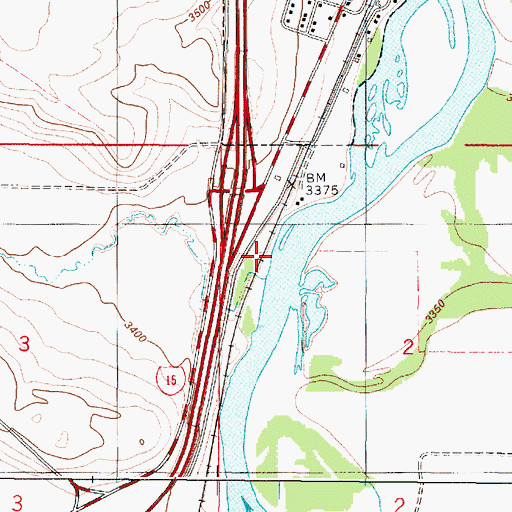 Topographic Map of Knapp Creek, MT