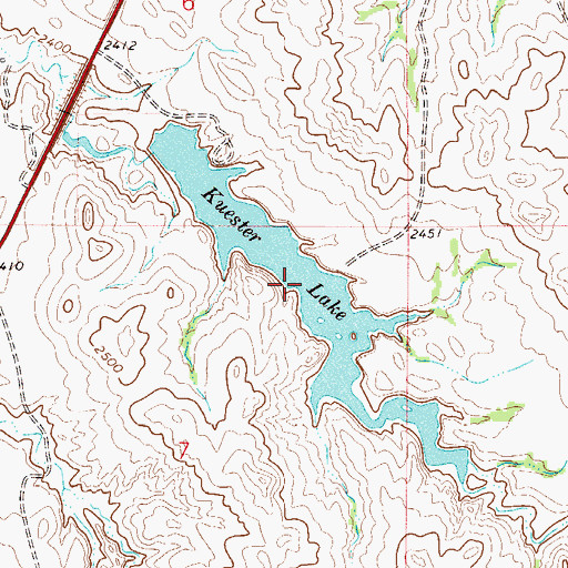 Topographic Map of Kuester Lake, MT