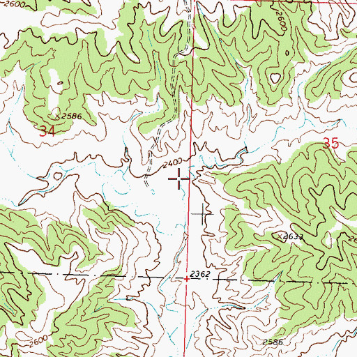 Topographic Map of La Plaz Coulee, MT