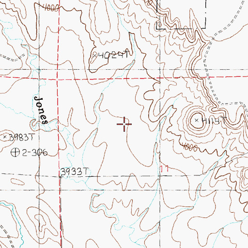 Topographic Map of Lake Mason National Wildlife Refuge, MT