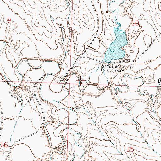 Topographic Map of Little Breed Creek, MT