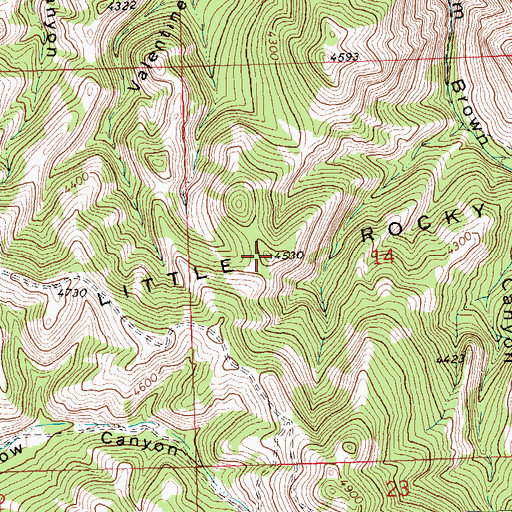 Topographic Map of Little Rocky Mountains, MT