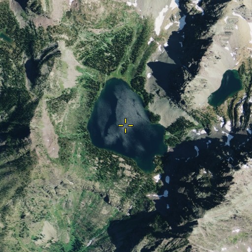 Aerial/Satellite Image of Long Bow Lake, MT