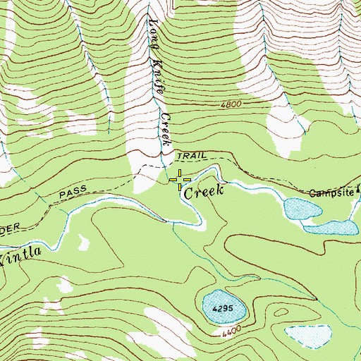 Topographic Map of Long Knife Creek, MT