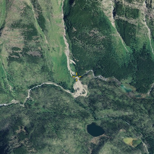 Aerial/Satellite Image of Long Knife Creek, MT