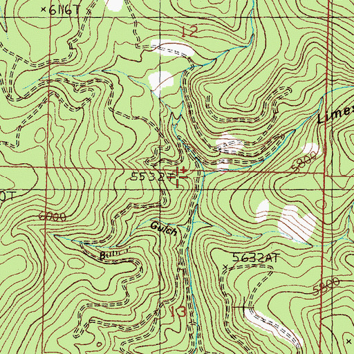 Topographic Map of Lost Creek, MT