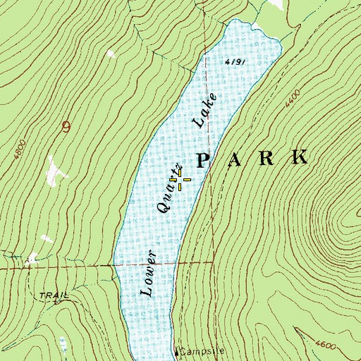 Topographic Map of Lower Quartz Lake, MT