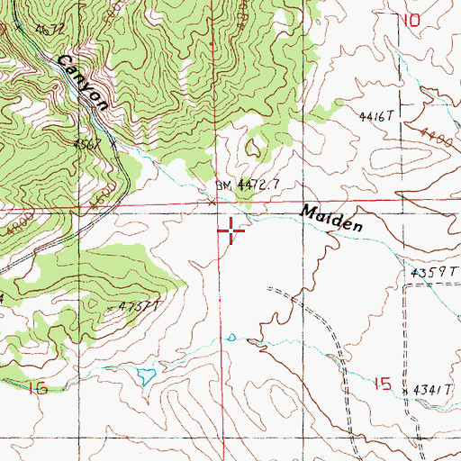 Topographic Map of Maiden Canyon, MT