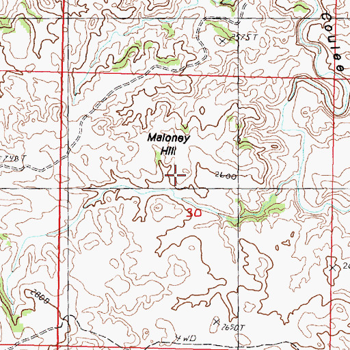 Topographic Map of Maloney Hill, MT