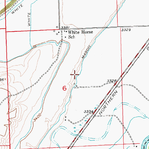 Topographic Map of Mason Canal, MT