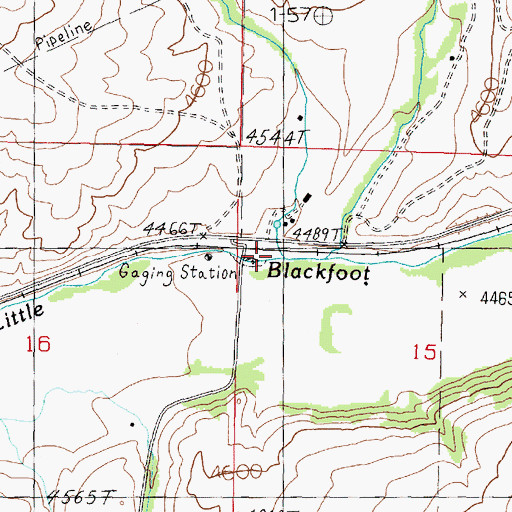Topographic Map of Meade Creek, MT
