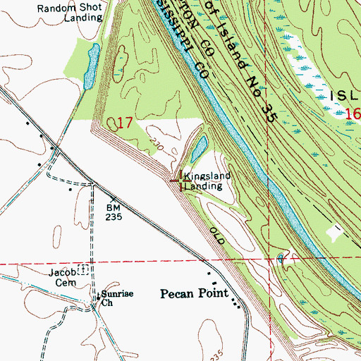 Topographic Map of Kingsland Landing, AR