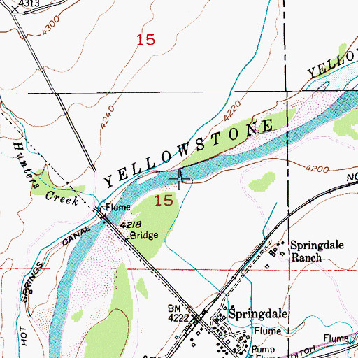Topographic Map of Mendenhall Creek, MT
