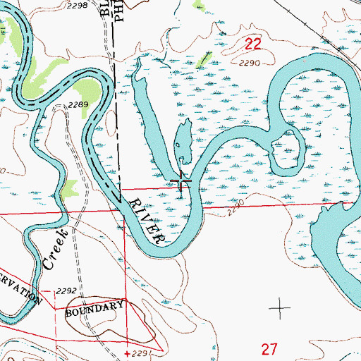 Topographic Map of Milk Creek, MT
