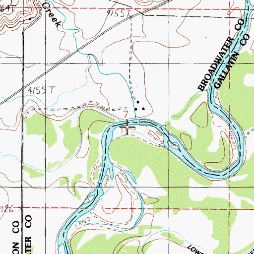 Topographic Map of Milligan Creek, MT