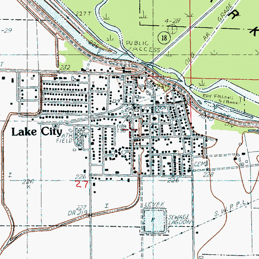 Topographic Map of Lake City, AR