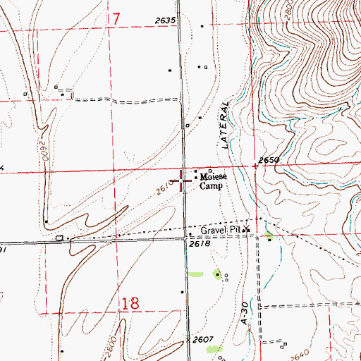 Topographic Map of Moiese Camp, MT