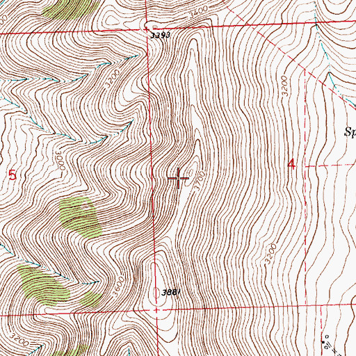 Topographic Map of Moiese Hills, MT