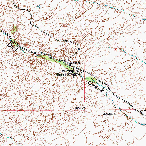 Topographic Map of Murphy Sheep Sheds, MT