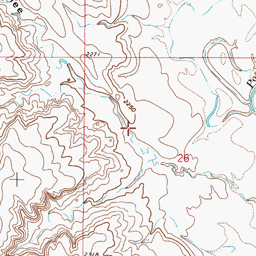 Topographic Map of Nielsen Coulee, MT