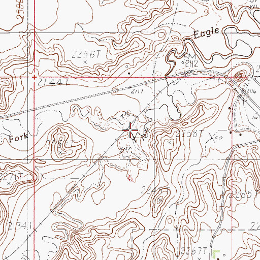 Topographic Map of North Fork Eagle Creek, MT