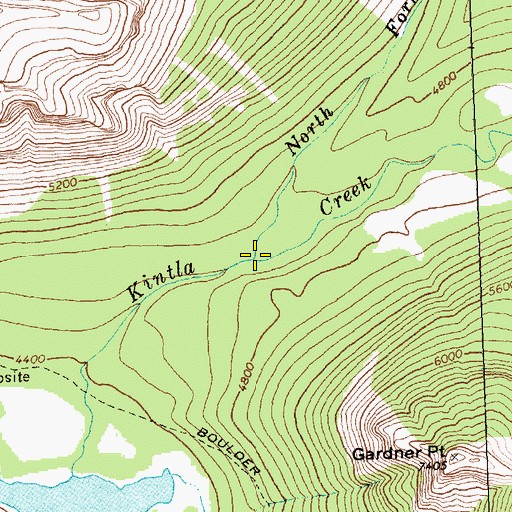 Topographic Map of North Fork Kintla Creek, MT
