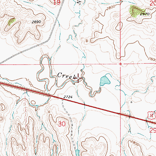 Topographic Map of Norton Creek, MT