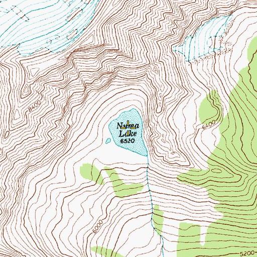 Topographic Map of Numa Lake, MT