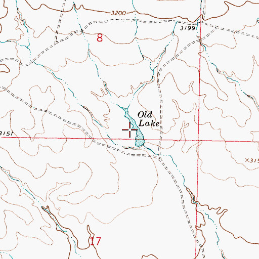 Topographic Map of Old Lake, MT