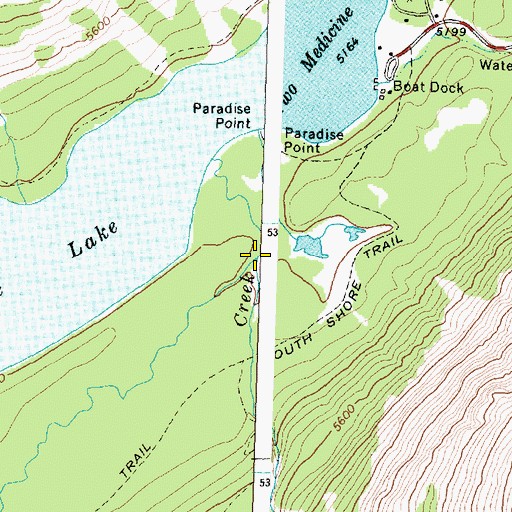 Topographic Map of Paradise Creek, MT