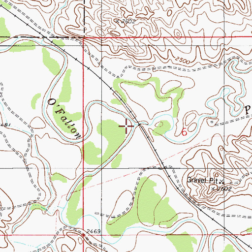 Topographic Map of Pennel Creek, MT