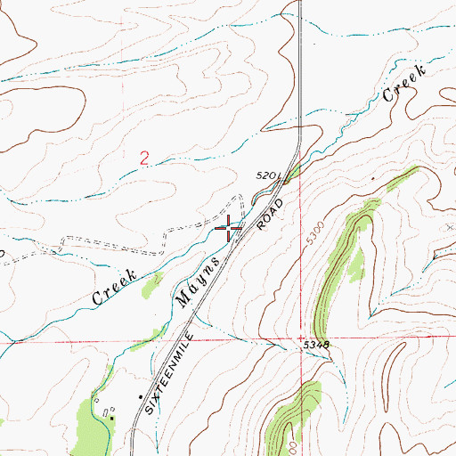 Topographic Map of Prairie Creek, MT