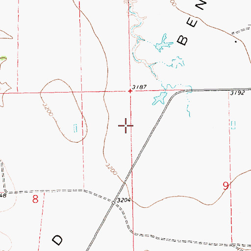 Topographic Map of Ragland Bench, MT
