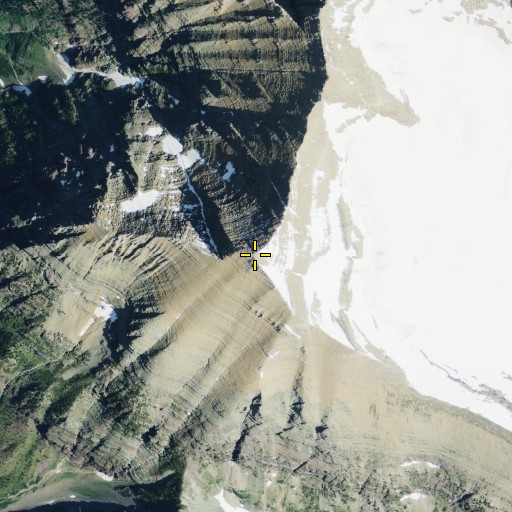 Aerial/Satellite Image of Rainbow Peak, MT