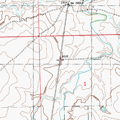 Topographic Map of Red Rock School (historical), MT
