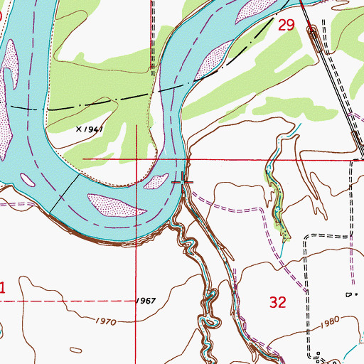Topographic Map of Renz Creek, MT