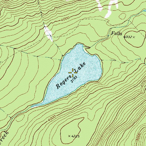 Topographic Map of Rogers Lake, MT
