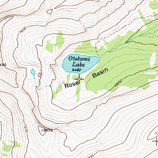 Topographic Map of Rose Basin, MT