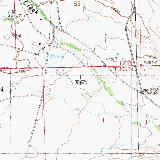 Topographic Map of Ruins of Fort Maginnis, MT