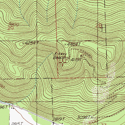 Topographic Map of Saint Regis Beacon, MT